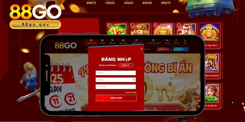 Hướng dẫn đăng nhập 88go trên điện thoại di động