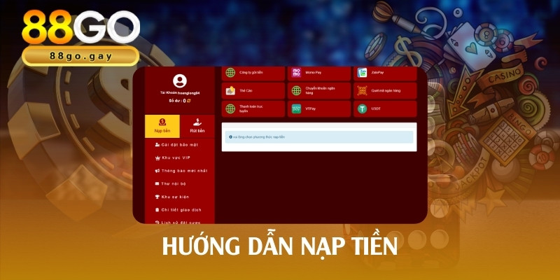 Hướng dẫn nạp tiền