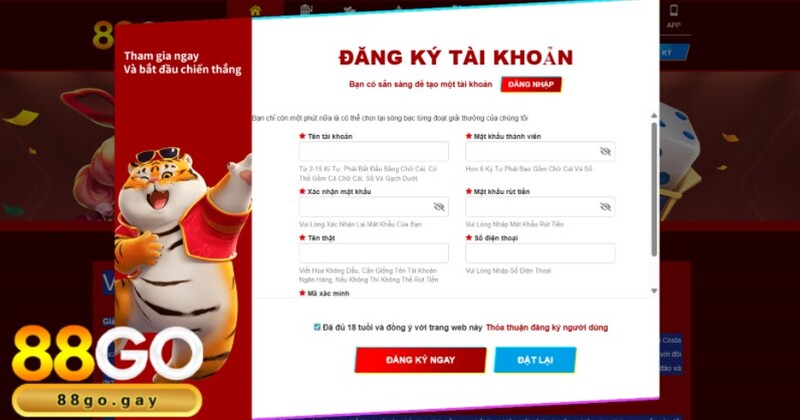 88GO 31 Đăng ký 88GO - Chơi game online thắng lớn